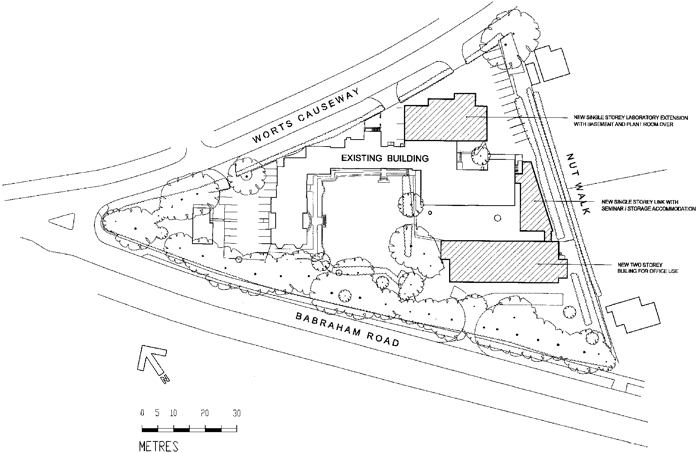 Map from report on construction of new laboratories
