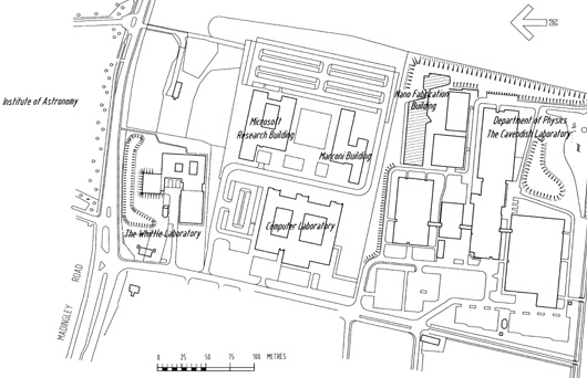 Map of West Cambridge site